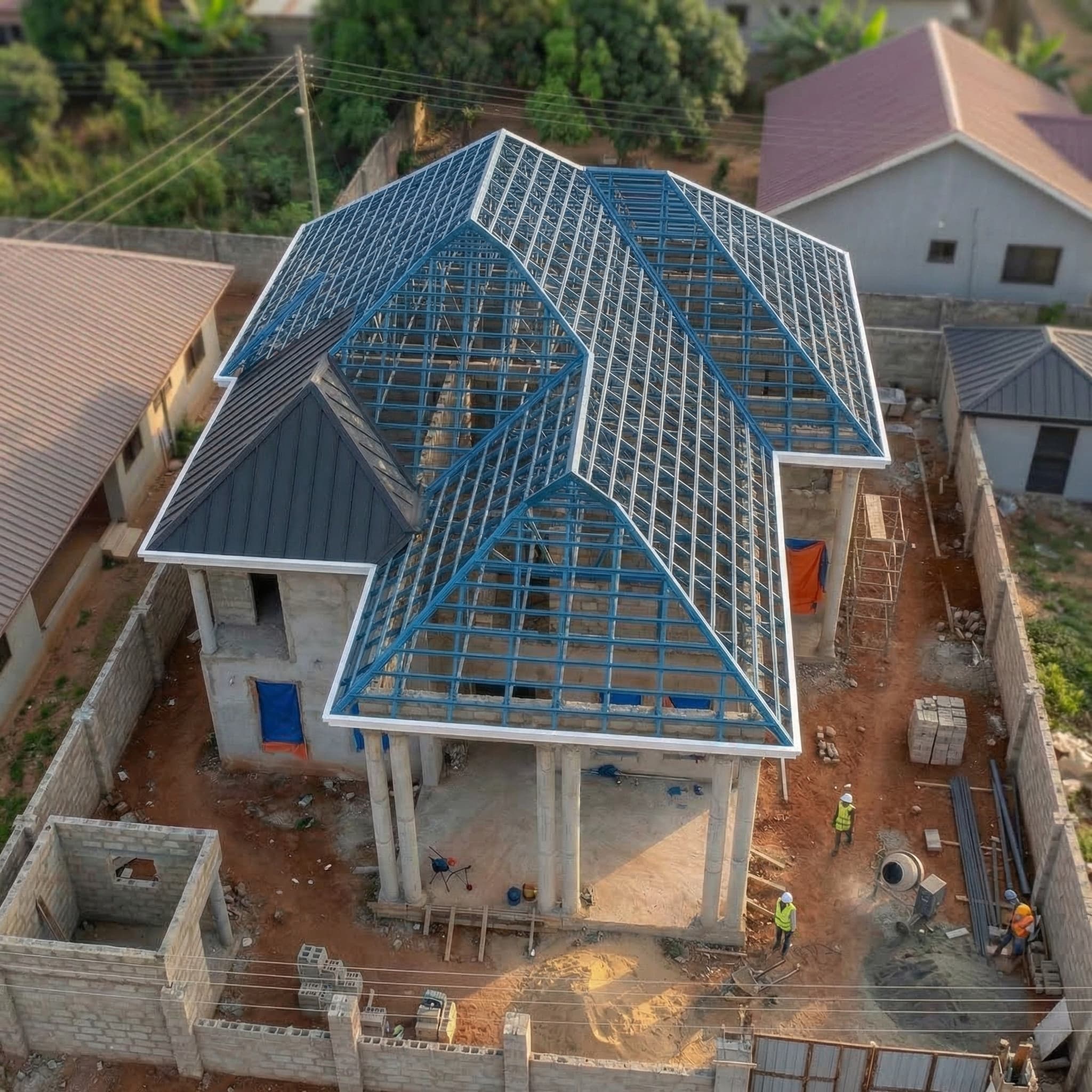 Precision roof finish detail by Kinkok Roofing Ghana